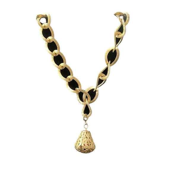 Vintage Sarah Coventry gold chain necklace with pendant light signs of wear EVC - Picture 1 of 5